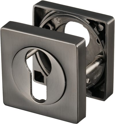 Vierkant Cilinderrozet - Gun Metal