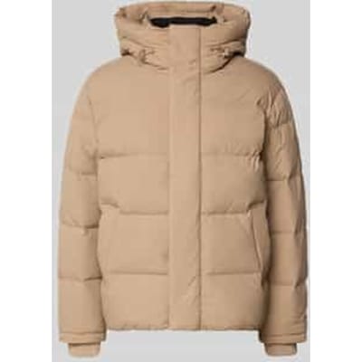 Gewatteerd regular fit jack met capuchon