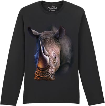 Witte Neushoorn White Rhino The Coloured House Longsleeve T-shirt XXL