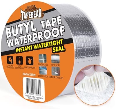 Waterdichte Butyl Tape 2 inch x 33 voet voor Dakreparatie, Boot- en Pijpenafdichting