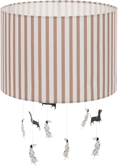 Atmosphera Kids kinderlamp/Hanglamp Woef - Ø29xH40cm - Bruin/Wit