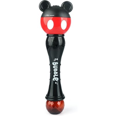 Mickey Dessin Animé Dernière Machine à Bulles Bâton Magique Jouets Garçons et Filles Nouvelle Souris Minnie Bulles de Savon Électriques Cadeau idéal pour Enfants red