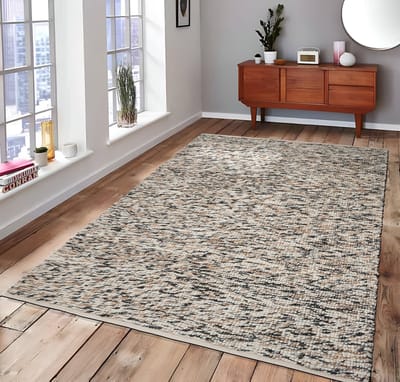 Vloerkleed Heather Beige/Zwart 160x230cm - Giga Living