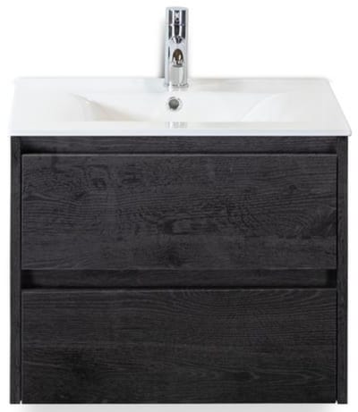 Dante Badmeubelset 60 cm - Black Oak - Keramische Wastafel Wit Enjoy