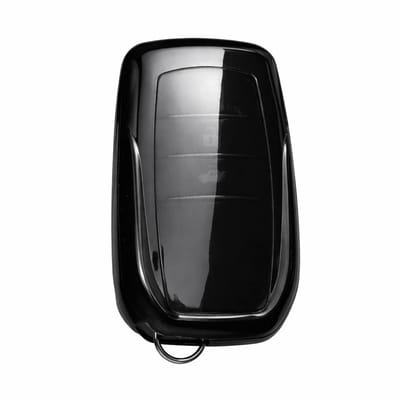 Autosleutel Hoesje geschikt voor Toyota - Sleutelcover - TPU Cover Sleutelhoes - Accessoires - transparant,zwart