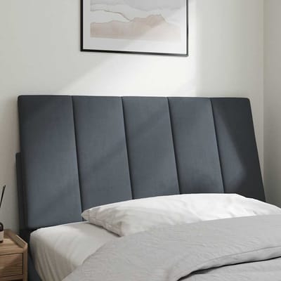 vidaXL - Hoofdbordkussen - "Hanko" - Donkergrijs - 100 - cm - Fluweel