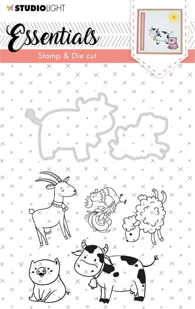 Studio Light Stamp & Die Cut A6 - Essentials - Animals nr 32