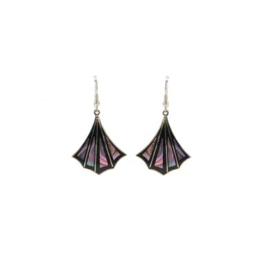 Behave - Oorbellen - Oorhangers - Abalone Schelp - Art Deco Look