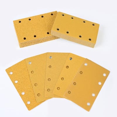 GELLDG Schuurpapier - 8-gaats schuurpapier - Schuurpapierformaten: P40/60/80/120/240 - Geschikt voor railschuurmachines - Geschikt voor hout, metaal, lak, kunststoffen en andere materialen - 50 vellen per verpakking - 80 x 133 mm