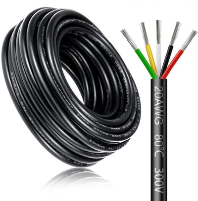 5 Meter 3-aderige Elektrische Kabel 16 AWG 1,5 mm² Flexibele Stroomverlengkabel