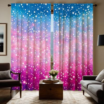 2 PIÈCES Système de couleur numérique HD style arc-en-ciel girly rideaux style décoration intérieure décoration salon chambre à travers le ro W52H63inchW132H160cm gray