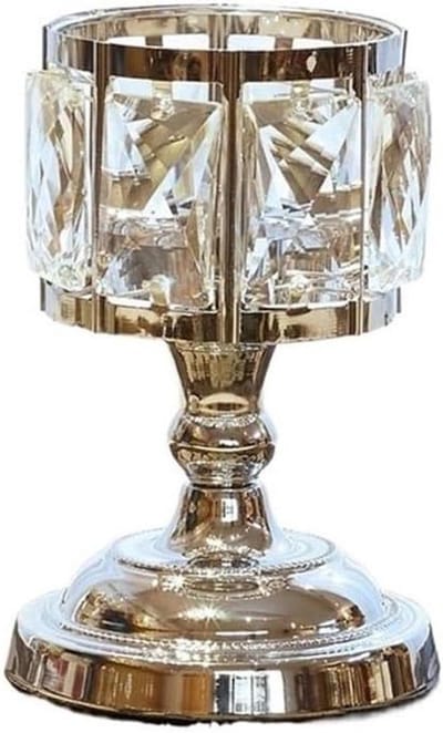 Kaarsenhouder - Glazen kandelaar - Sfeer creëren - Moderne vormgeving - 10x10x10 mm - Zilver