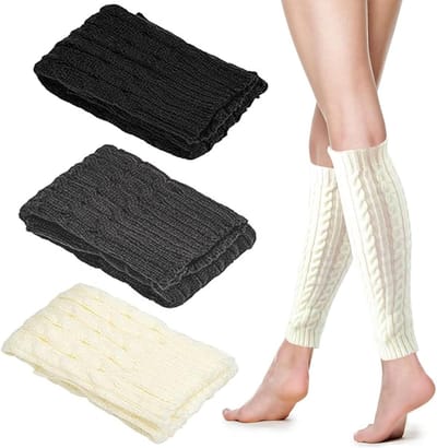 Dames Beenwarmers voor de Winter - Warme Kousen in Zwart, Grijs en Beige - Perfecte Accessoires voor Ballet en Retro Outfits