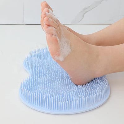 Voetmassageapparaat en Voetwassert, Siliconen Douche Scrubber met Zuignappen voor Pedicure Verzorging