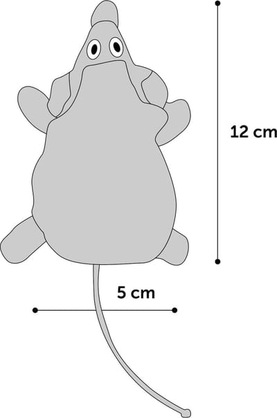 Flamingo - Kattenspeelgoed Rizzo muis - Assorti - 12 x 5 x 5 cm