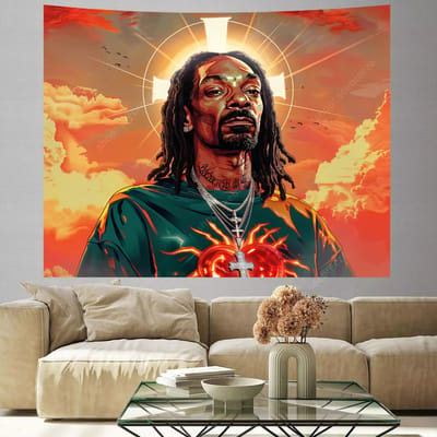 Allernieuwste.nl® Wandkleed Snoop Dogg - Kunstzinnige Sfeer - 150 x 100 cm