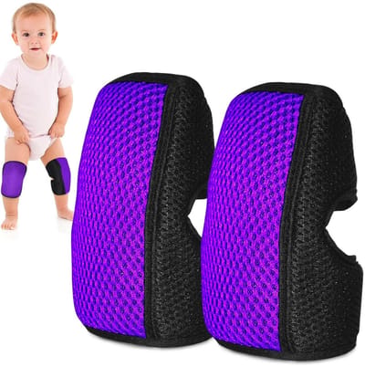 Baby kniebeschermers - Peuter beschermers - Kruipen leren - Verstelbare band - One size - Paars