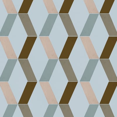Behang Zigzag Franky blauw multi