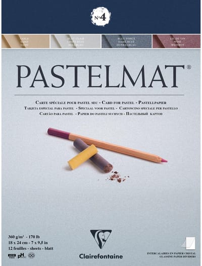 Clairefontaine Pastelmat - Papier voor Pastelkrijt - No.4 - 360 g - 18 x 24 cm - 4 kleuren