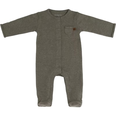 Baby's Only Boxpakje met voetjes Melange - Khaki - 62 - 100% ecologisch katoen - GOTS