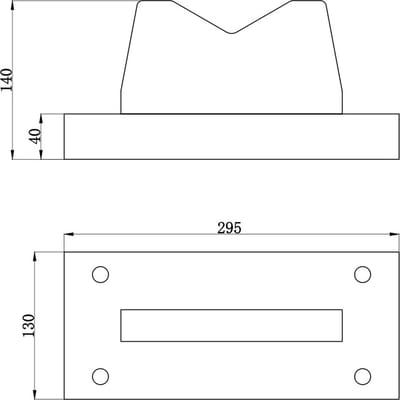 Persblok V-blok 75 t 295 x 130 x 140 mm persen MW Tools PBL75T