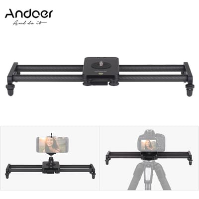 Rail de stabilisateur vidéo de curseur de piste de caméra en Fiber de carbone de 40 cm/15 pouces noir