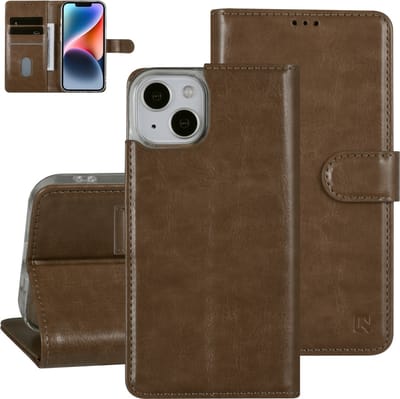 UNIQ Accessory Goud Pu Leer Book Case Telefoonhoesje voor Apple iPhone 14 - Bescherming & Stijlvolle Look