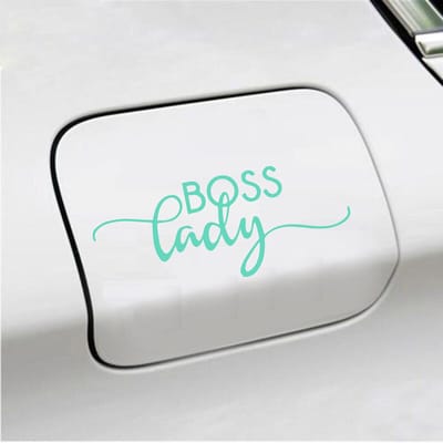 Bumpersticker - Boss Lady - 6 X 14,8 - Mint