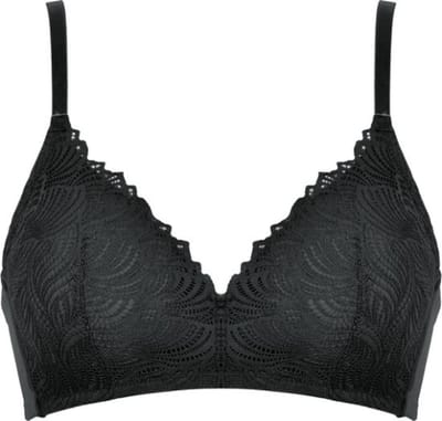 Naturana - Soft bh met kant - 5674 - Zwart - 95C