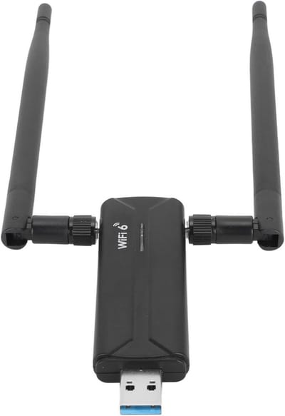 Draadloze WiFi Adapter - Netwerk Dongle - Snelle Internetverbinding - Tri-Band 6GHz - Dual 6dBi Antenne