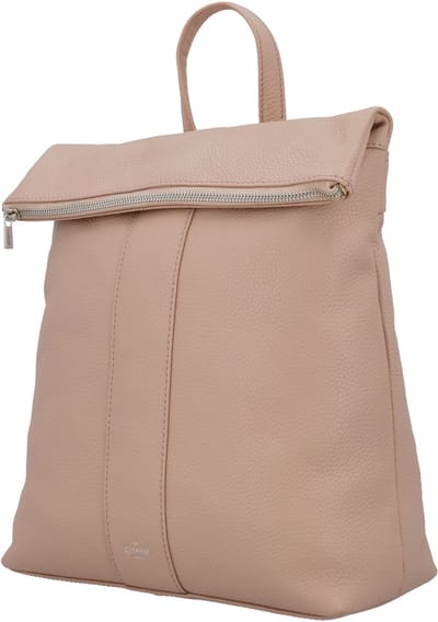 Charm London Washington Rugzak - Rugtas - Leer - Ritsvakken - Leren Dames Tas - Oudroze
