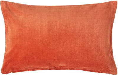 Homescapes Oranje Fluwelen Kussenhoes 30 x 50 cm