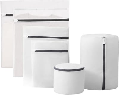 Set van 6 Herbruikbare Wasnetten met Rits voor de Wasmachine, Duurzame Mesh Tassen voor Kleding, Ondergoed en Sokken