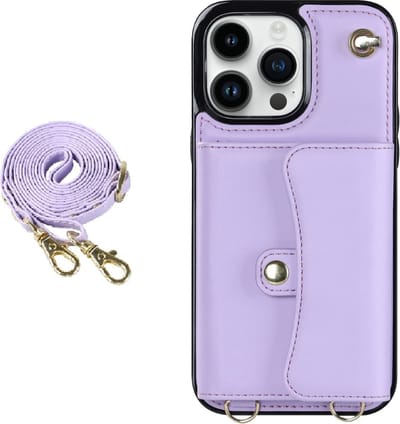 Hoesje geschikt voor Samsung Galaxy A52 - Backcover - Koord - Pasjeshouder - Portemonnee - Kunstleer - Paars