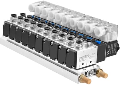 Dailygoody - Solenoidklep - 5 Weg 2 Positie - 24VDC - PT1/4'' Aansluiting - Manifold Klepsysteem - Ideaal voor Pneumatische Toepassingen