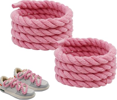 Ronde gevlochten veters 150 cm voor sneakers, hardloopschoenen en sportschoenen - 8 mm dik, 1.1 paar