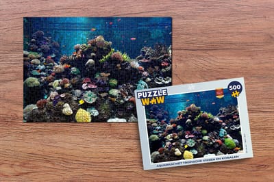 Puzzel Aquarium met tropische vissen en koralen - Legpuzzel - Puzzel 500 stukjes