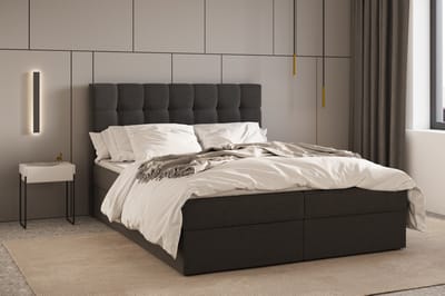Boxspring Bed 05 - Luxe en Comfort - Inclusief Topmatras - Verkrijgbaar in Meerdere Maten - Boxspringbed 05 (Zwart - Hugo 100, 180x200 cm)