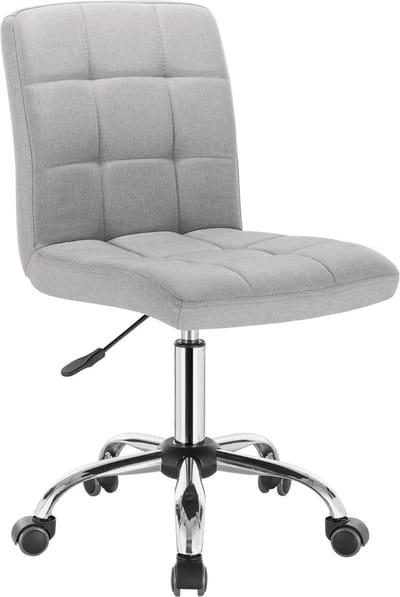 Werkkruk - Grijs Stof - Verstelbaar - Ergonomisch - Op Wieltjes