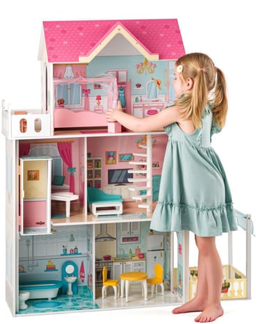 Woody Woody Poppenhuis Malibu met lift 91333.