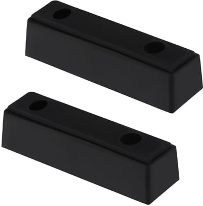 Dailygoods- Bump Stop Rubber - 2 STKS - 210x50x50mm - Antibotsingsblok - Geschikt voor Truck/Trailer - Gaten Centraal 125mm - Gat Diameter 10mm - Rubberen Buffer