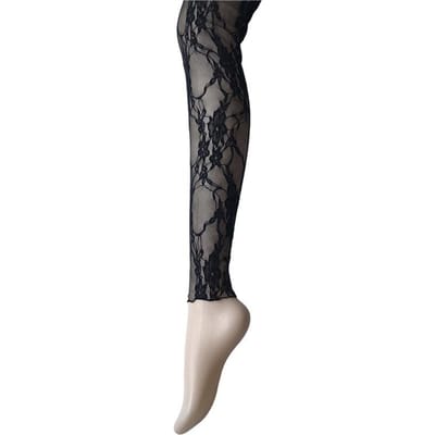 Collants en Tissu Dentelle Florale Vintage pour Femmes Modèle Pieds Nus Tailles M-L-XL Peuvent Être Portés par des Personnes de 160-178 cm de Hauteur et 60-85 kg de Poids M 62-68kg black