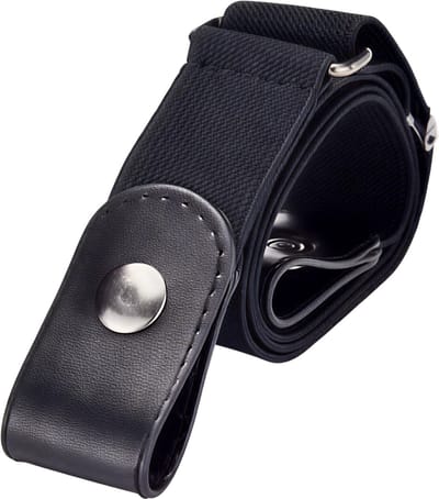 Verstelbare Stretch Elastische Tailleband – Zwart – Onzichtbare Riem – Gespvrije Riemen voor Dames en Heren – Jeans, Broeken en Jurken – Geen Gesp – Gemakkelijk te Dragen