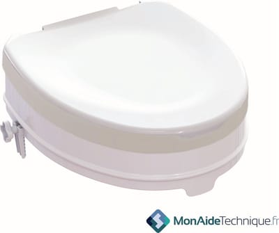 Verhoogd toilet 5 - 10 cm : Hoogte 10 cm - met deksel - lichtgrijs