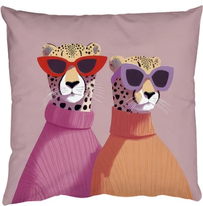 Sierkussens - Kussentjes Woonkamer - 50x50 cm - Jachtluipaarden - Zonnebrillen - Truien