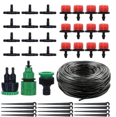 Irrigatieslang - Tuinslang - Planten Water Geven - Instelbare Waterstroom - 10 Meter - Zwart