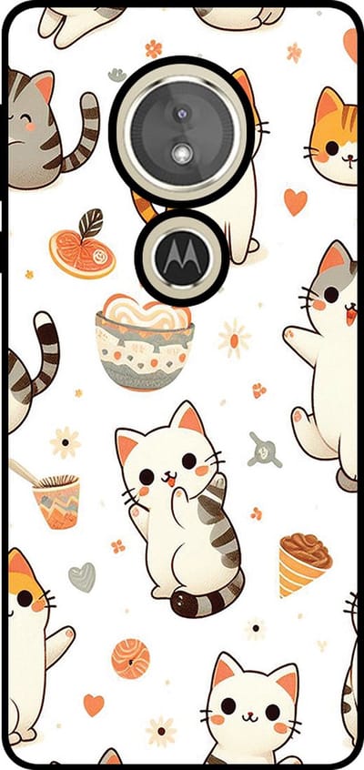 Smartphonica Telefoonhoesje Geschikt voor Motorola Moto E5 / G6 Play met katten opdruk - TPU backcover case cat design geschikt voor Motorola Moto E5;Motorola Moto G6 Play