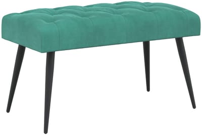 vidaXL Bank met knoopverstelling Turquoise 80 x 40 x 46 cm Fluweel