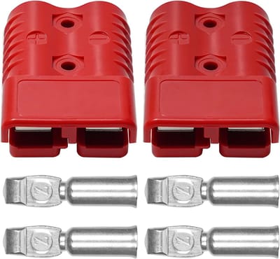Geschikt voor Toepasbare Anderson 175 Amp 600V stekkersets: De perfecte rode stekker met kabelklem, op batterijen!