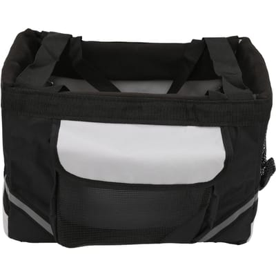 Sac de vélo pour chien Amovible Panier de transporteur avant pour vélo pour petits et moyens chiens de compagnie white
